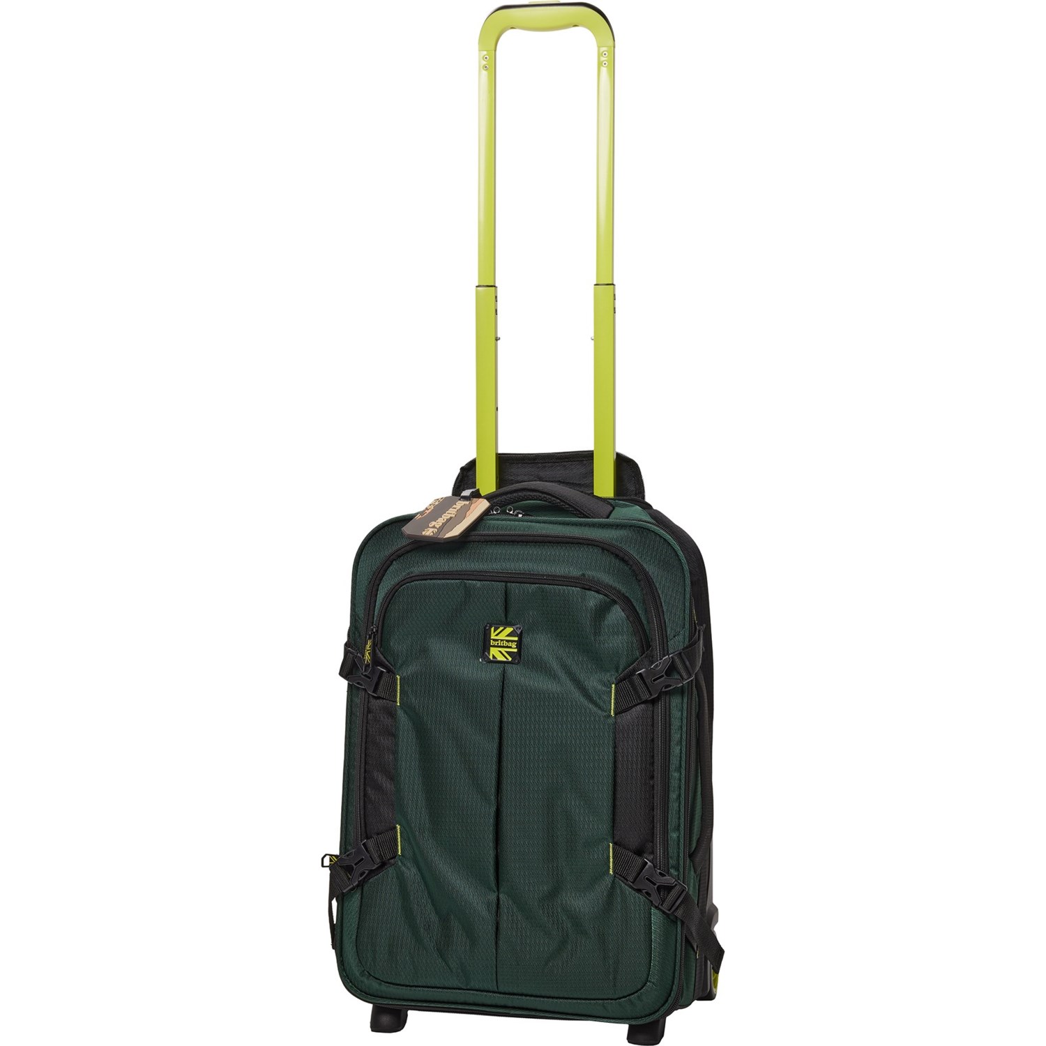 (取寄) ブリットバッグ 22インチ キャリーオン スーツケース - ソフトサイド, グリーン BritBag 22” Eco-Hike Carry-On Suitcase - Softside, Green Green