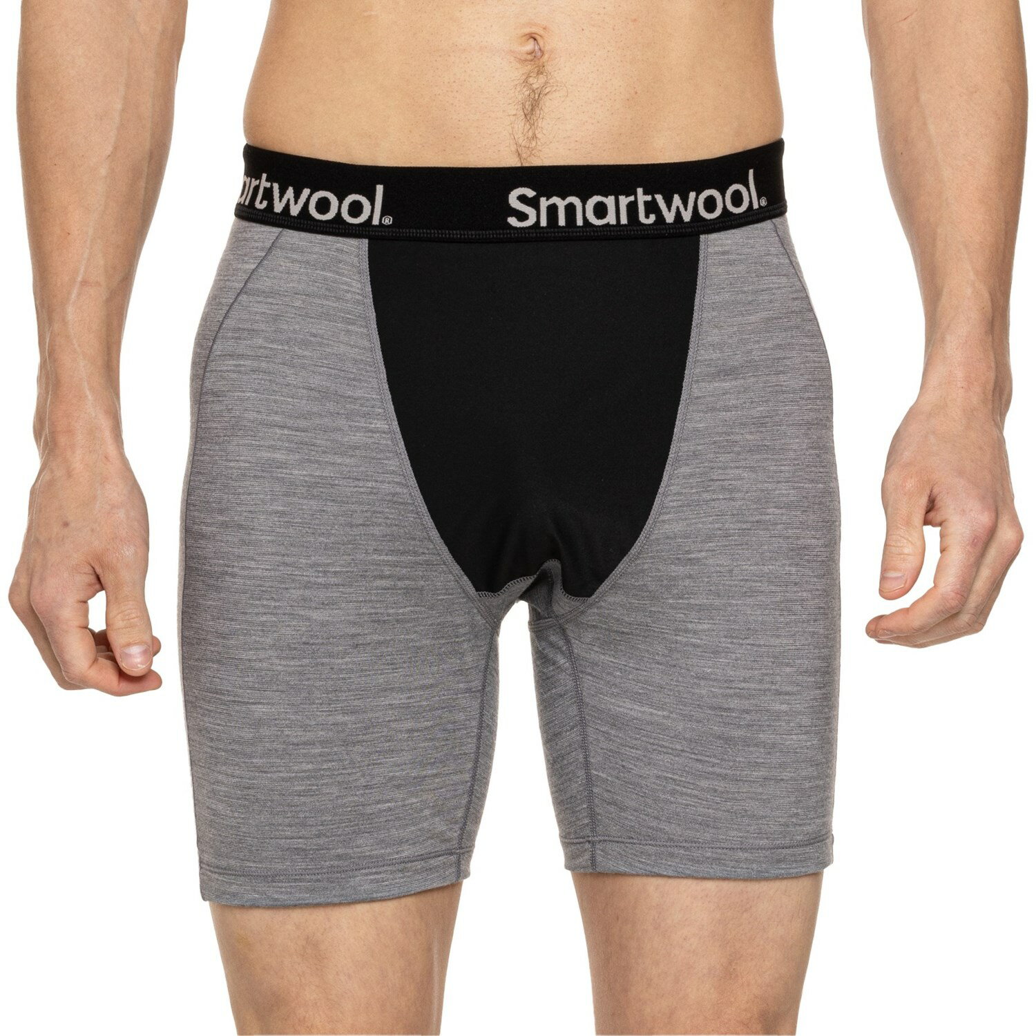 () ޡȥ ݡ  ܥ ֥꡼ -   SmartWool Sport Wind Boxer Briefs - Merino Wool Light Gray Heather