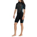 (取寄) ダカイン クオンタム バック ジップ ショーティー ウェットスーツ - 2 2 mm, ショート スリーブ DaKine Quantum Back Zip Shorty Wetsuit - 2, 2 mm, Short Sleeve Black/Grey