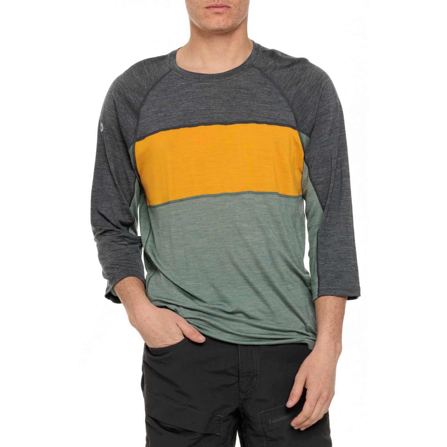 () ޡȥ ȥ饤 ޥƥ Х  -  , 3/4 ꡼ SmartWool Ultralite Mountain Bike Shirt - Merino Wool, 3/4 Sleeve Honey Gold