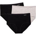 (取寄) ジョッキー オーガニック コットン パンティ - 3-パック, ブリーフ Jockey Organic Cotton Panties - 3-Pack, Briefs Black/Grey