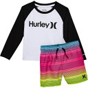 () n[[ gh[ {[CY Vc Ah XC V[c Zbg - Upf 50ȏ, O X[u Hurley Toddler Boys Shirt and Swim Shorts Set - UPF 50+, Long Sleeve Multi