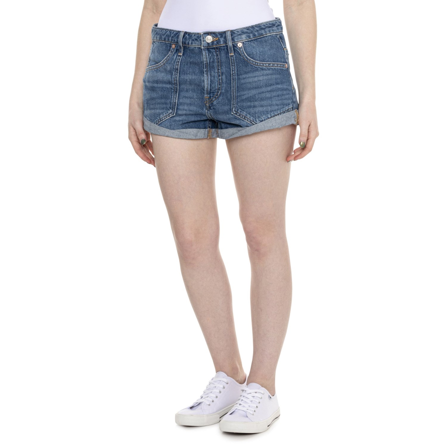 (取寄) フリーピープル ラック スラウチ ショーツ Free People Beginner's Luck Slouch Shorts Felicity Wash