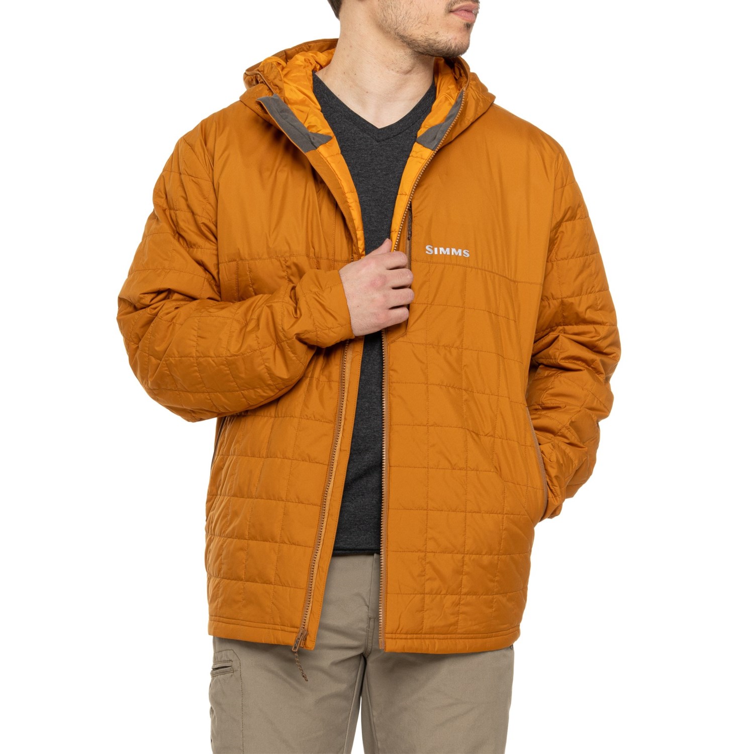 (取寄) シムス フォール ラン ブーディ - インシュレイテッド フル ジップ Simms Fall Run Hoodie - Insulated, Full Zip Chestnut