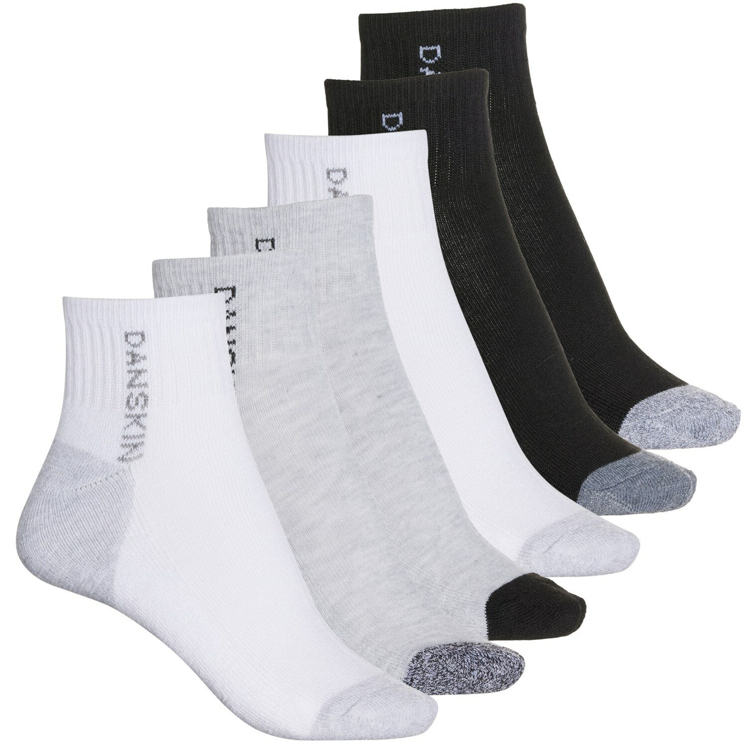 () _XL fB[X }[h n[t NbV \bNX Danskin women Marled Half Cushion Socks (For Women) White/Gray/Black