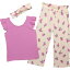 () ץ ȥɥ顼 륺 åե    磻-å ѥ å - 硼 ꡼ Petit Lem Toddler Girls Ruffle Shirt and Gauze Wide-Leg Pants Set - Short Sleeve Flower