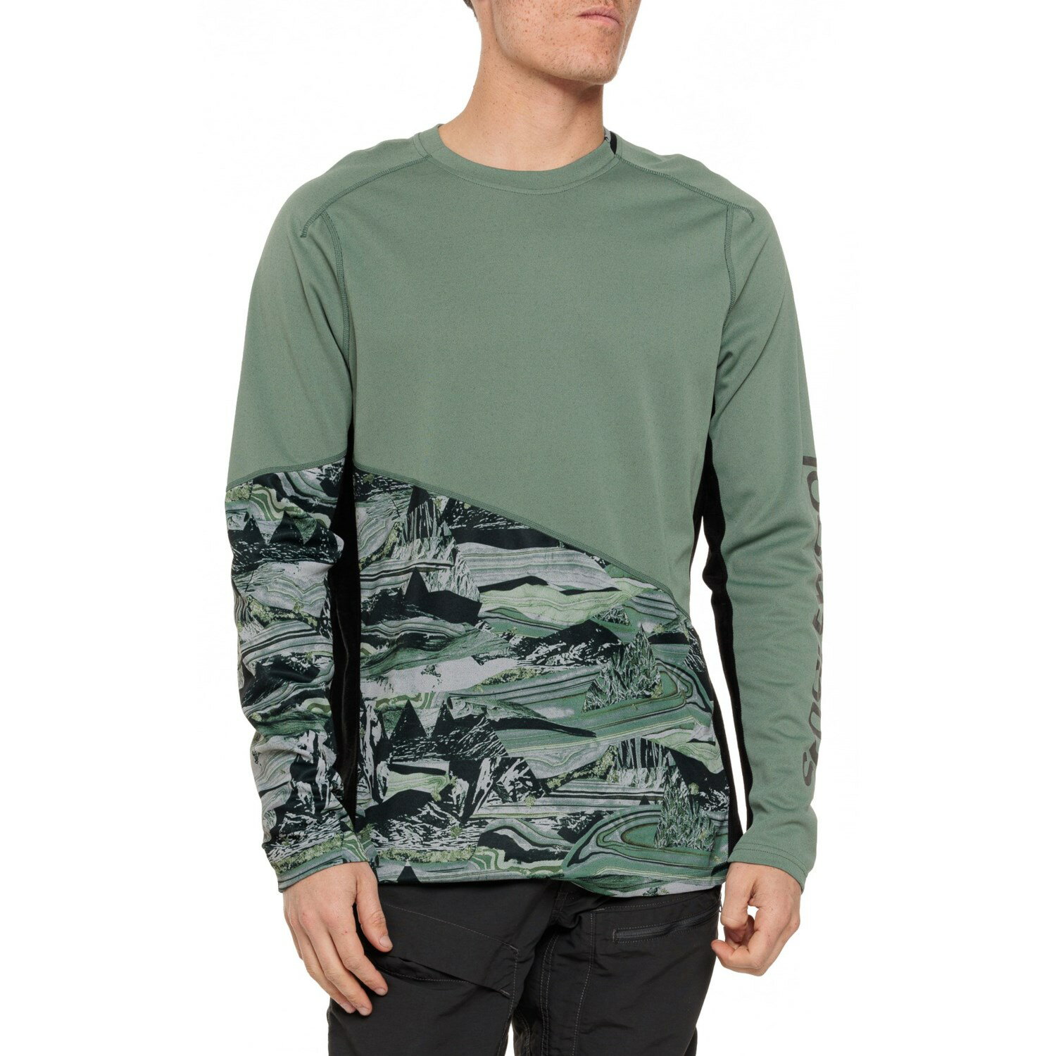 () ޡȥ ޥƥ Х 㡼 -  ꡼ SmartWool Mountain Bike Jersey - Long Sleeve Sage Marble Giants