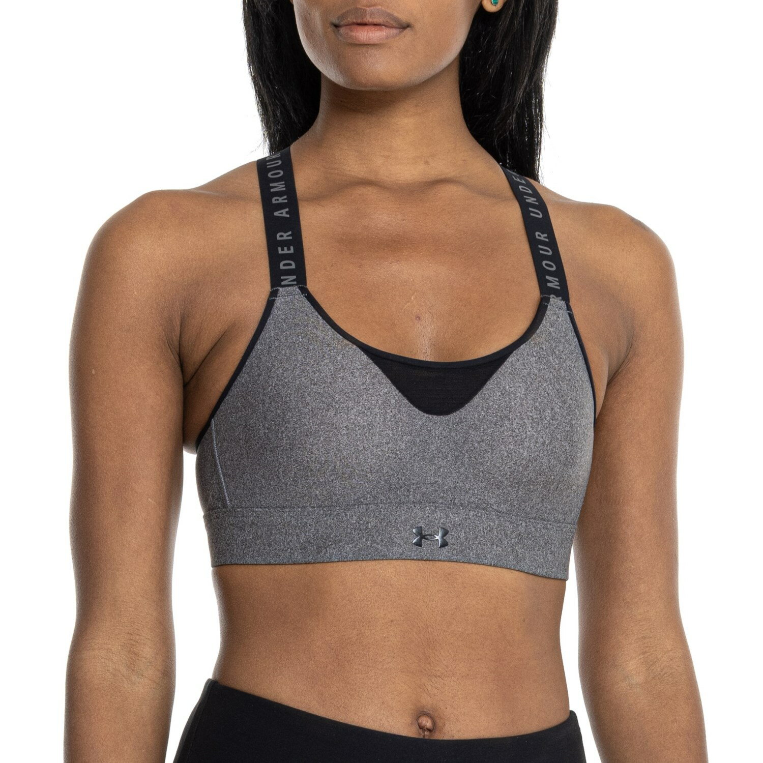 (取寄) アンダーアーマー インフィニティ スポーツ ブラ - ハイ インパクト Under Armour Infinity Sports Bra - High Impact Grey