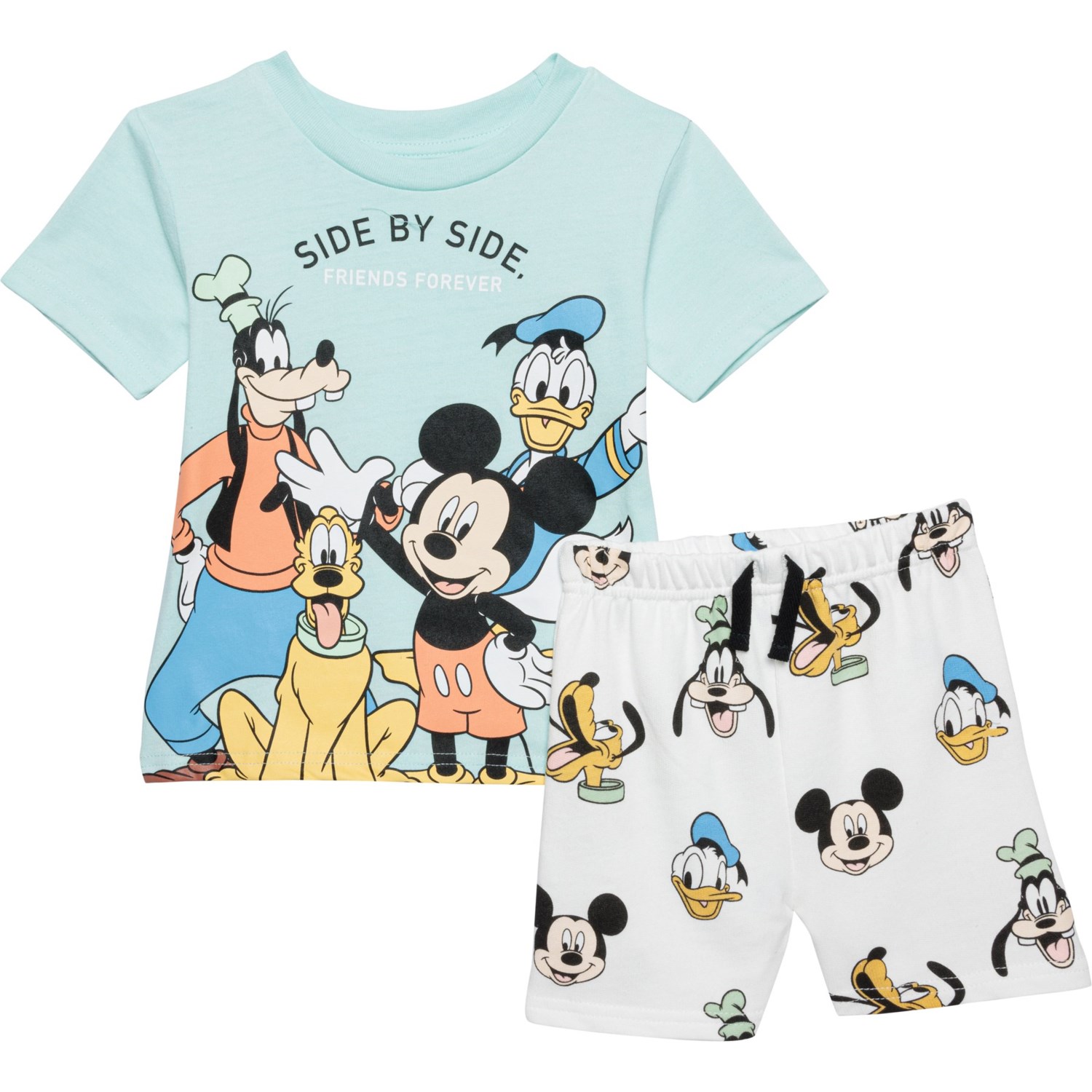 ディズニー　ベビー服 (取寄) ディズニー トドラー ボーイズ ミッキー アンド フレンズ T-シャツ アンド ショーツ セット - ショート スリーブ Disney Toddler Boys Mickey and Friends T-Shirt and Shorts Set - Short Sleeve Multi