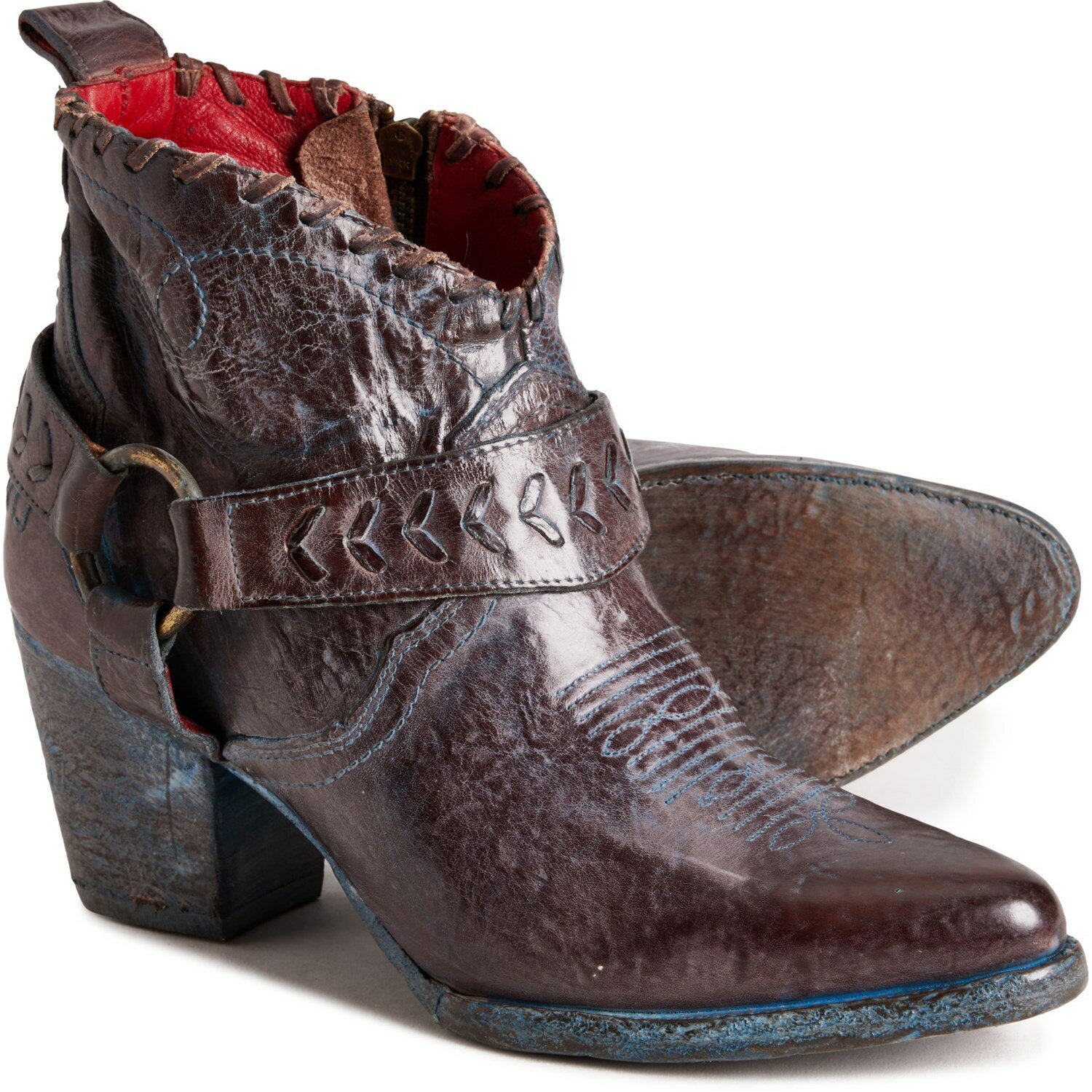 (取寄) ベッドステュ レディース タニア アンクル ハーネス ブーツ Bed Stu women Tania Ankle Harness Boots (For Women) Teak Rustic Tml Oxidized Bfs