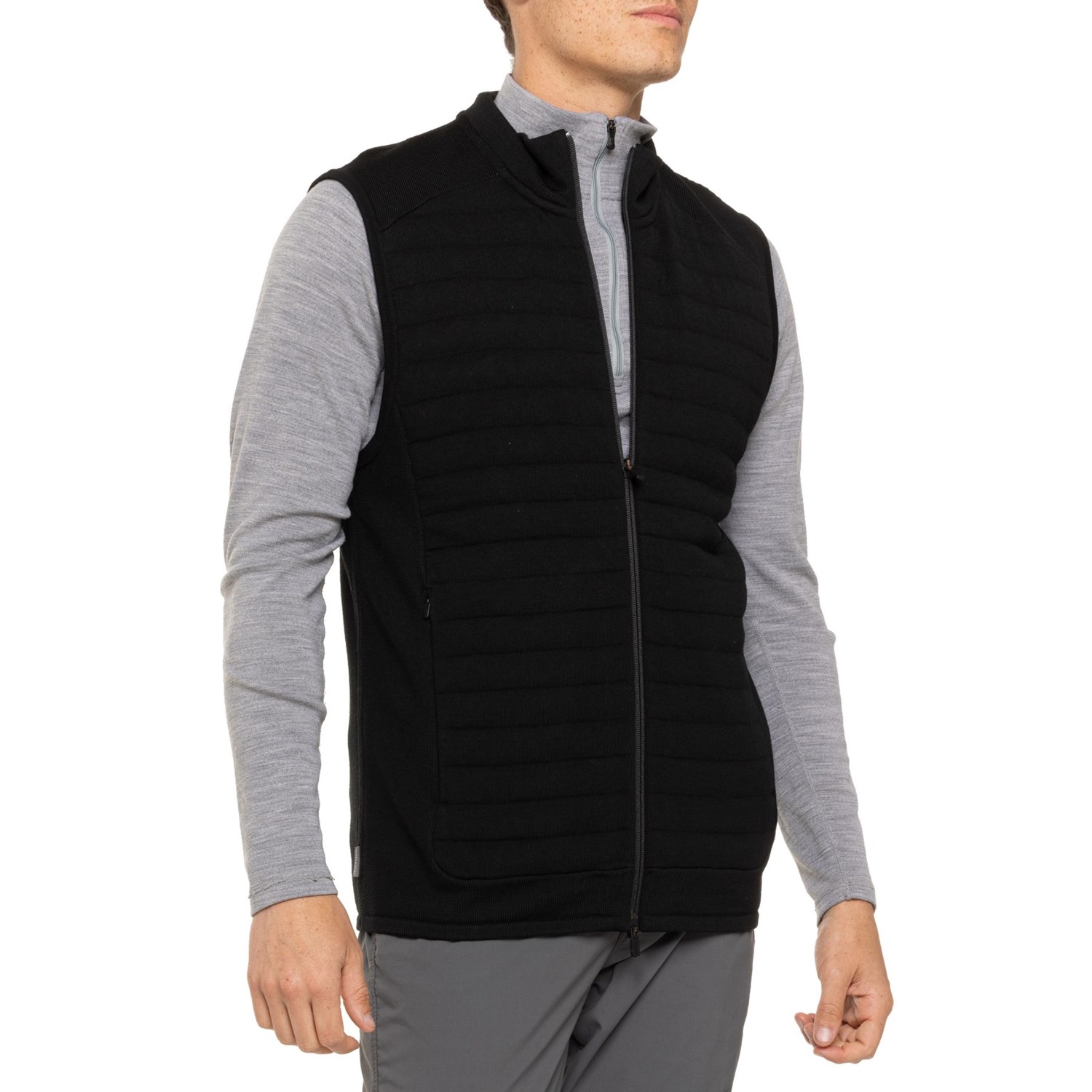 (取寄) アイスブレイカー ゾーンニット ベスト - インシュレイテッド メリノ ウール Icebreaker ZoneKnit Vest - Insulated, Merino Wool Black