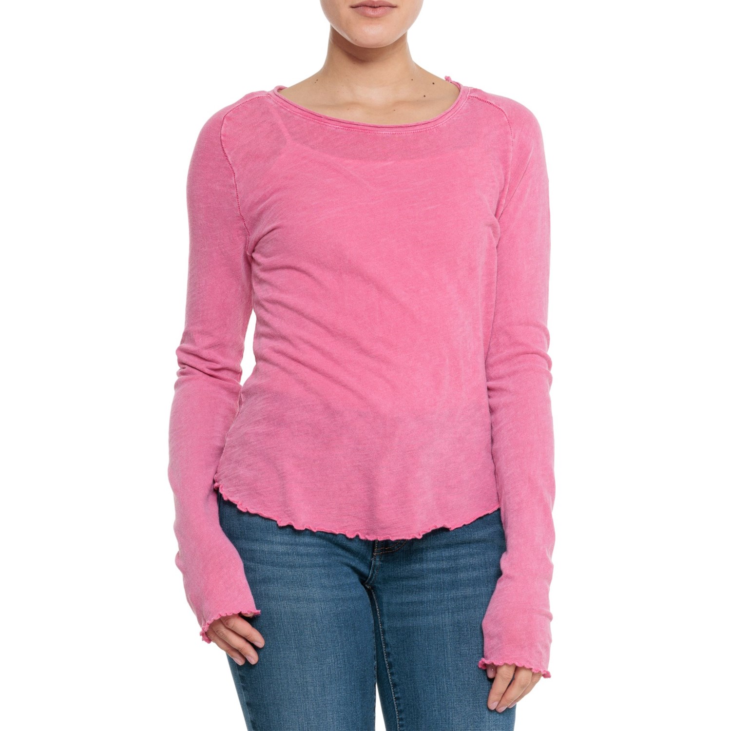 (取寄) フリーピープル ビーウィッチ マイ ベイビー トップ - ロング スリーブ Free People Be My Baby Top - Long Sleeve Dk Pink