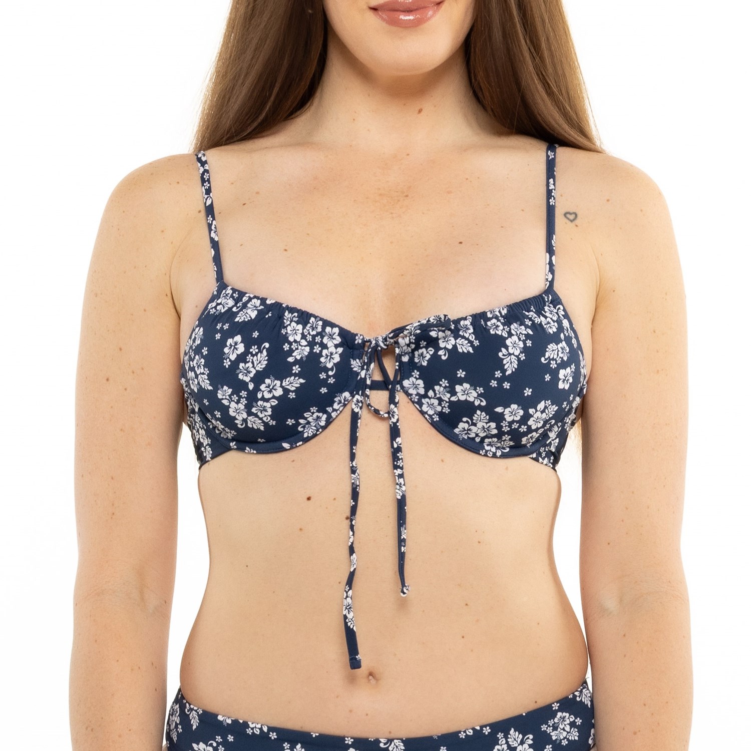 (取寄) ロキシー レディース ロキシー ハイビスカス ヘブン ビキニ トップ - アンダーワイヤー Roxy women Hibiscus Haven Bikini Top - Underwire Blue