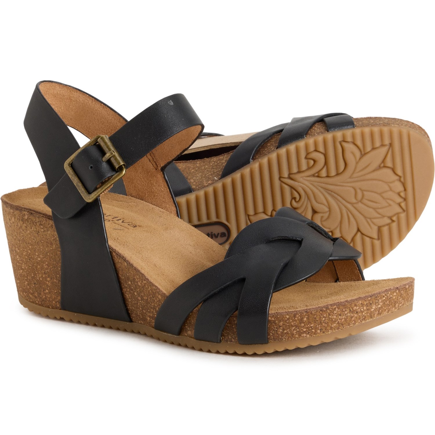 (取寄) コンフォーティヴァ レディース コンフォーティヴァ エレナ サンダル - レザー Comfortiva women Erena Sandals - Leather (For Women) Black