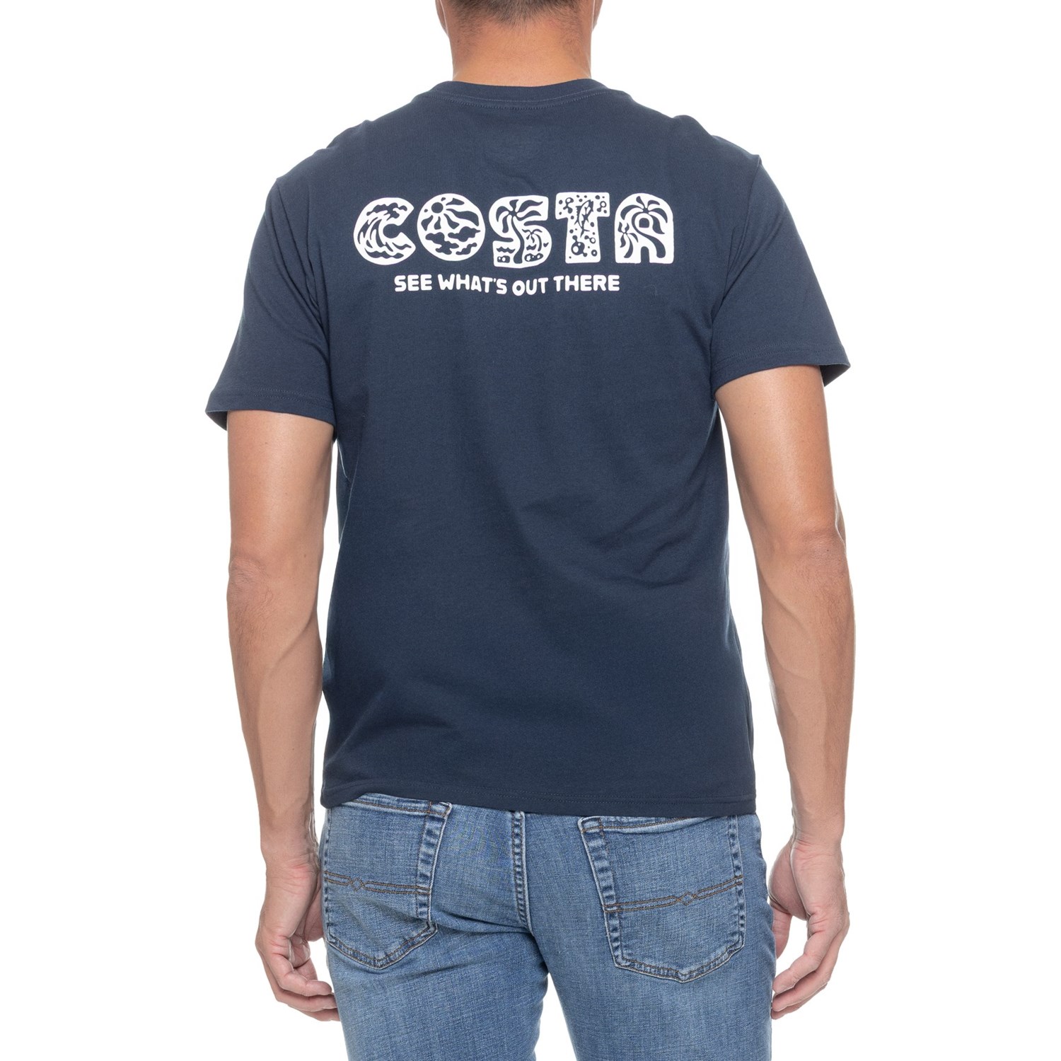 樂天商城 - (取寄) コスタ メンズ コスタ バティック グラフィック T-シャツ - ショート スリーブ Costa men Batik Graphic T-Shirt - Short Sleeve Navy