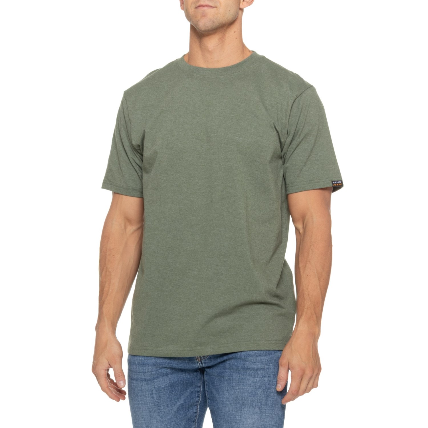 乐天商城 - (取寄) アリアット メンズ アリアト リーバー コットン ストロング T-シャツ - ショート スリーブ Ariat men Rebar Cotton Strong T-Shirt - Short Sleeve Dark Green