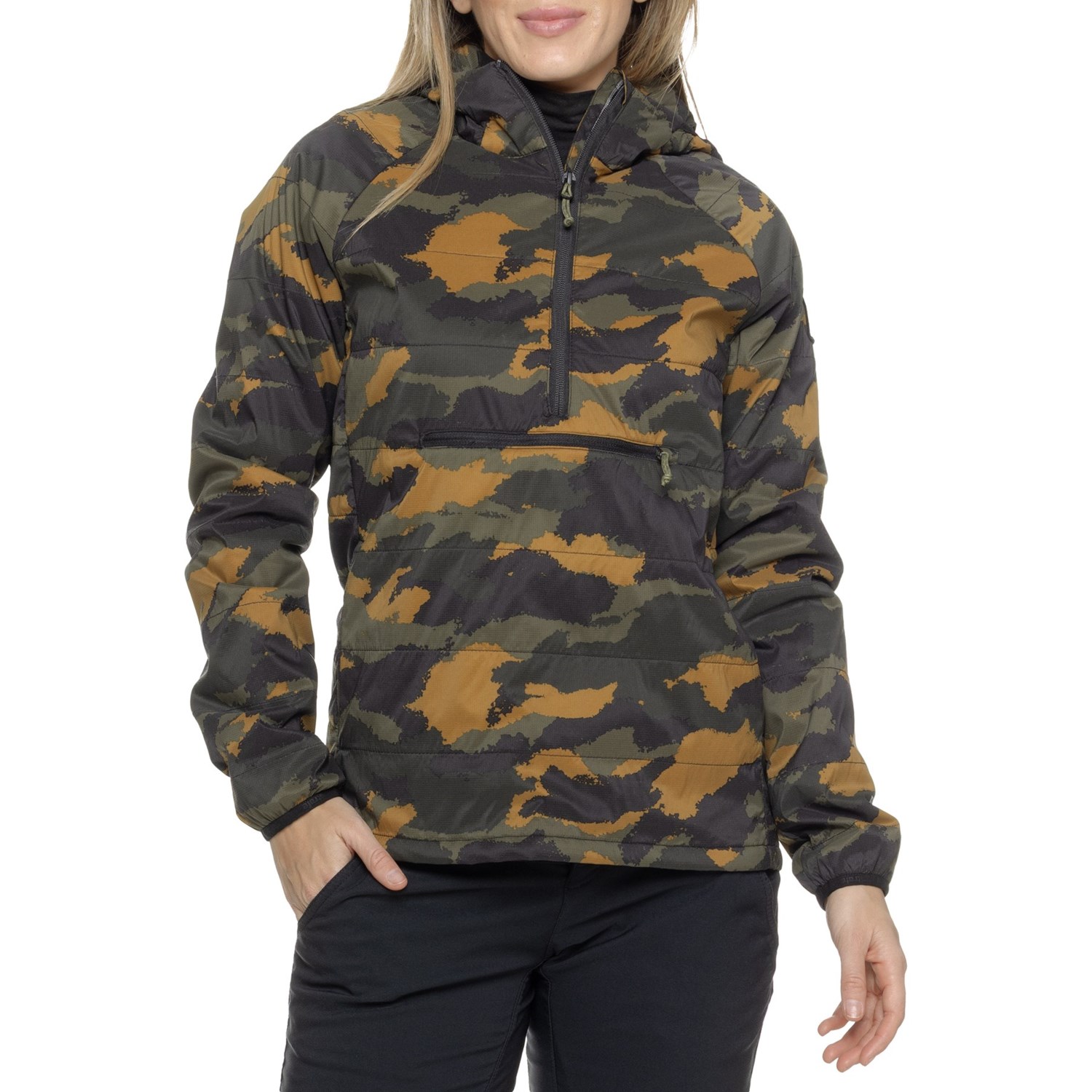 (取寄) ストレイフ レディース サニーサイド ポーラテック アルファ アノラック ジャケット -ジップ ネック Strafe women Sunnyside Polartec Alpha Anorak Jacket -Zip Neck Dune Camo