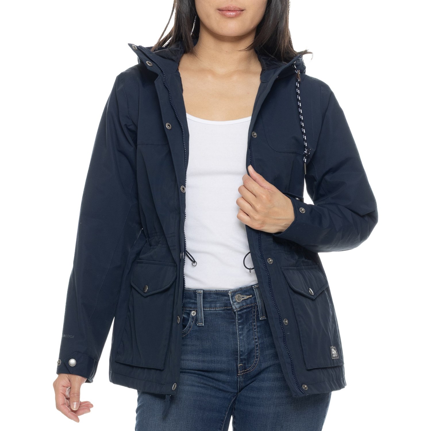(取寄) エディーバウアー レディース エディ バウアー チャーリー レイン パーカー - ウォータープルーフ Eddie Bauer women Charly Rain Parka - Waterproof Med Indgo