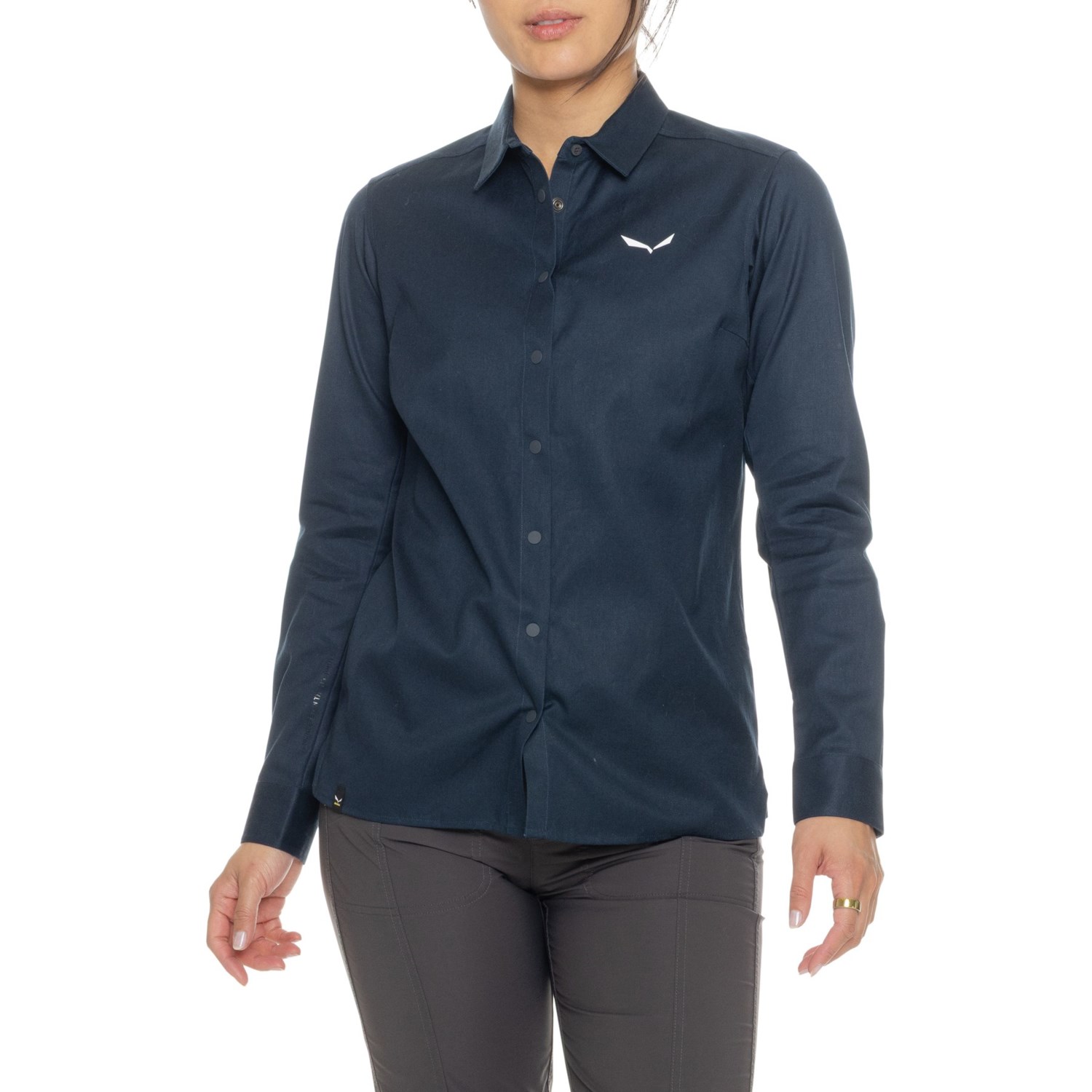 (取寄) サレワ レディース サレワ フェーンズ ヘンプ シャツ - ロング スリーブ Salewa women Fanes Hemp Shirt - Long Sleeve Navy Blazer