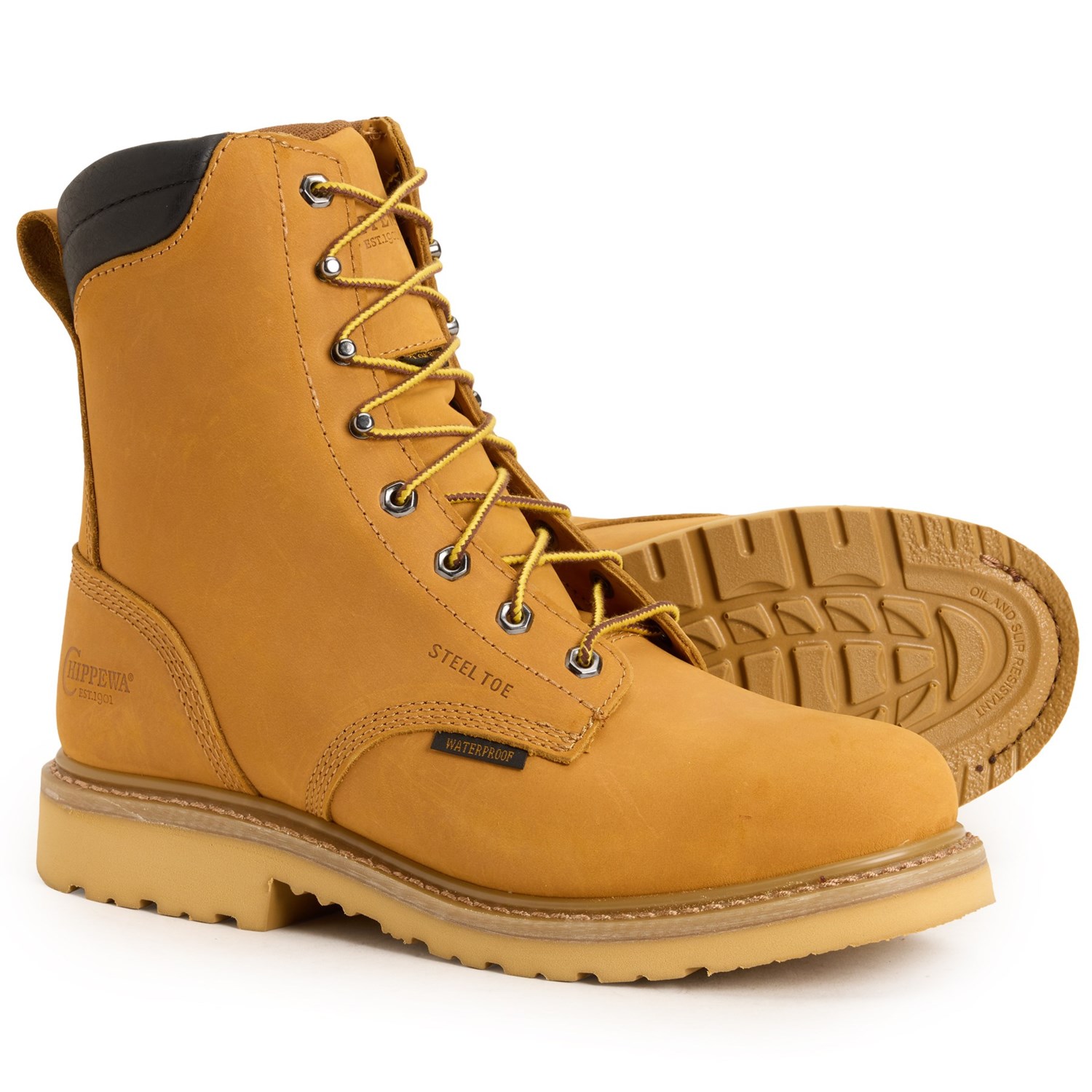 Chippewa - (取寄) チペワ メンズ チペワ ノースバウンド 8インチ ワーク ブーツ - ウォータープルーフ, インシュレイテッド スティール セーフティー ワイド ウィズ Chippewa men Northbound 8” Work Boots - Waterproof, Insulated, Steel Safety Toe, Wide Width (For Men) Wheat