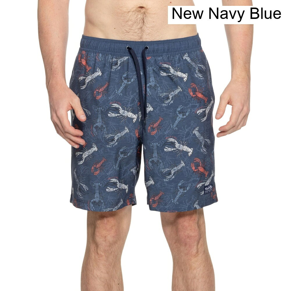 (取寄) ソルトライフ メンズ ソルト ライフ アクア スイム トランクス SALT LIFE men SLX-QD Aqua Swim Trunks New Navy Blue