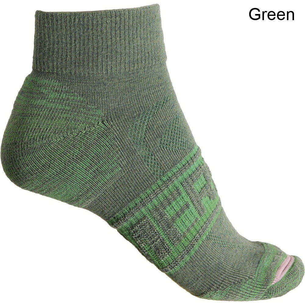 (取寄) メレル レディース メレル ラップ ロゴ パック ハイカー ソックス - メリノ ウール, クオーター クルー Merrell women Wrap Logo Pack Hiker Socks - Merino Wool, Quarter Crew (For Women) Green