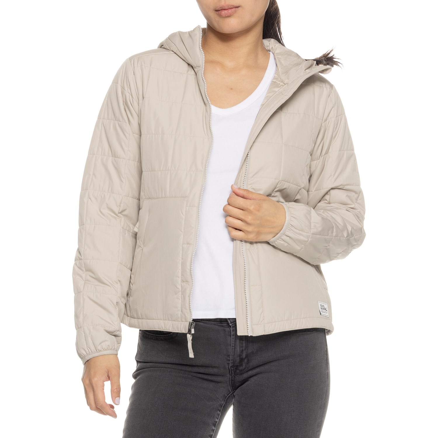 (取寄) エディーバウアー レディース エディ バウアー クロス タウン フーデット ジャケット - インサレーテッド Eddie Bauer women Cross Town Hooded Jacket - Insulated Pumice