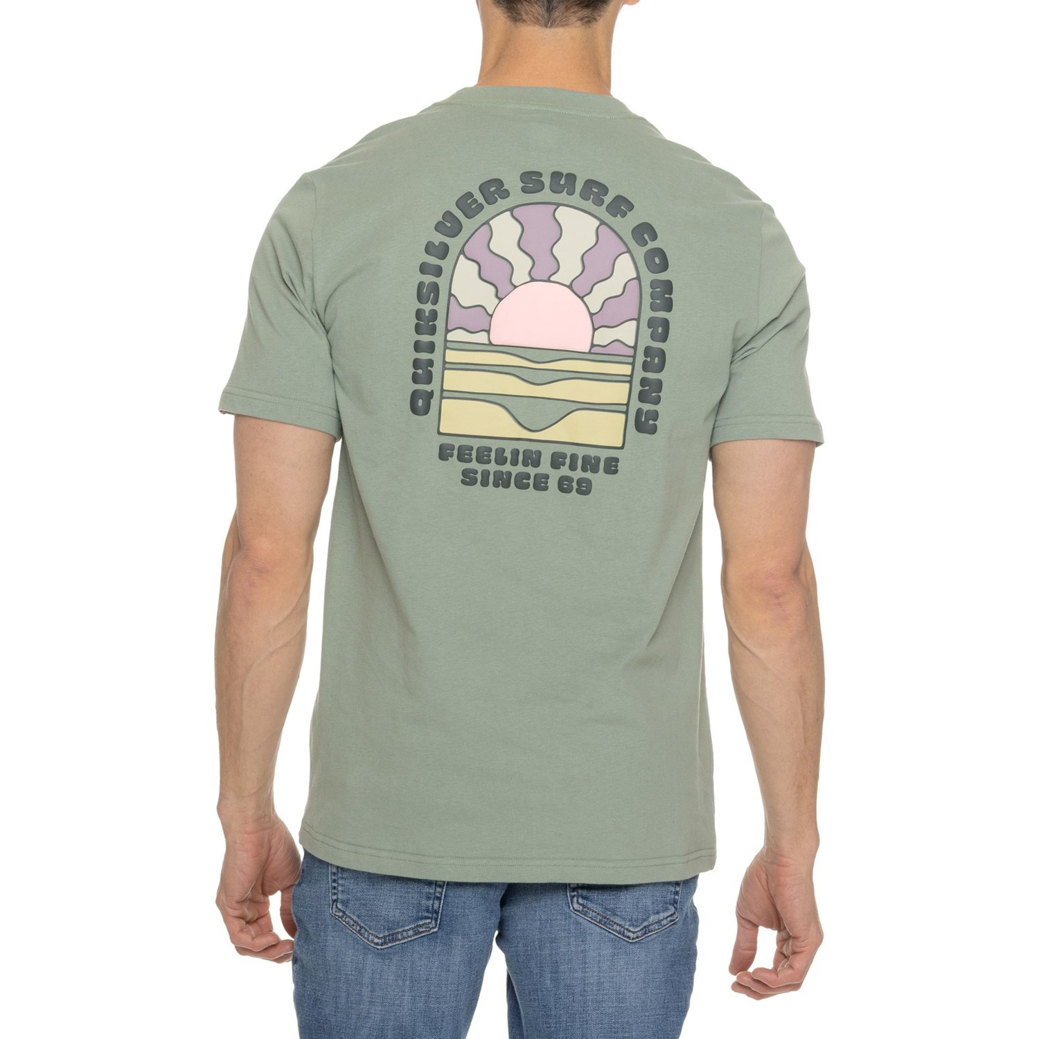 (取寄) クイックシルバー メンズ クイックシルバー グラフィック T-シャツ - ショート スリーブ Quiksilver men Respite Graphic T-Shirt - Short Sleeve Lily Pad