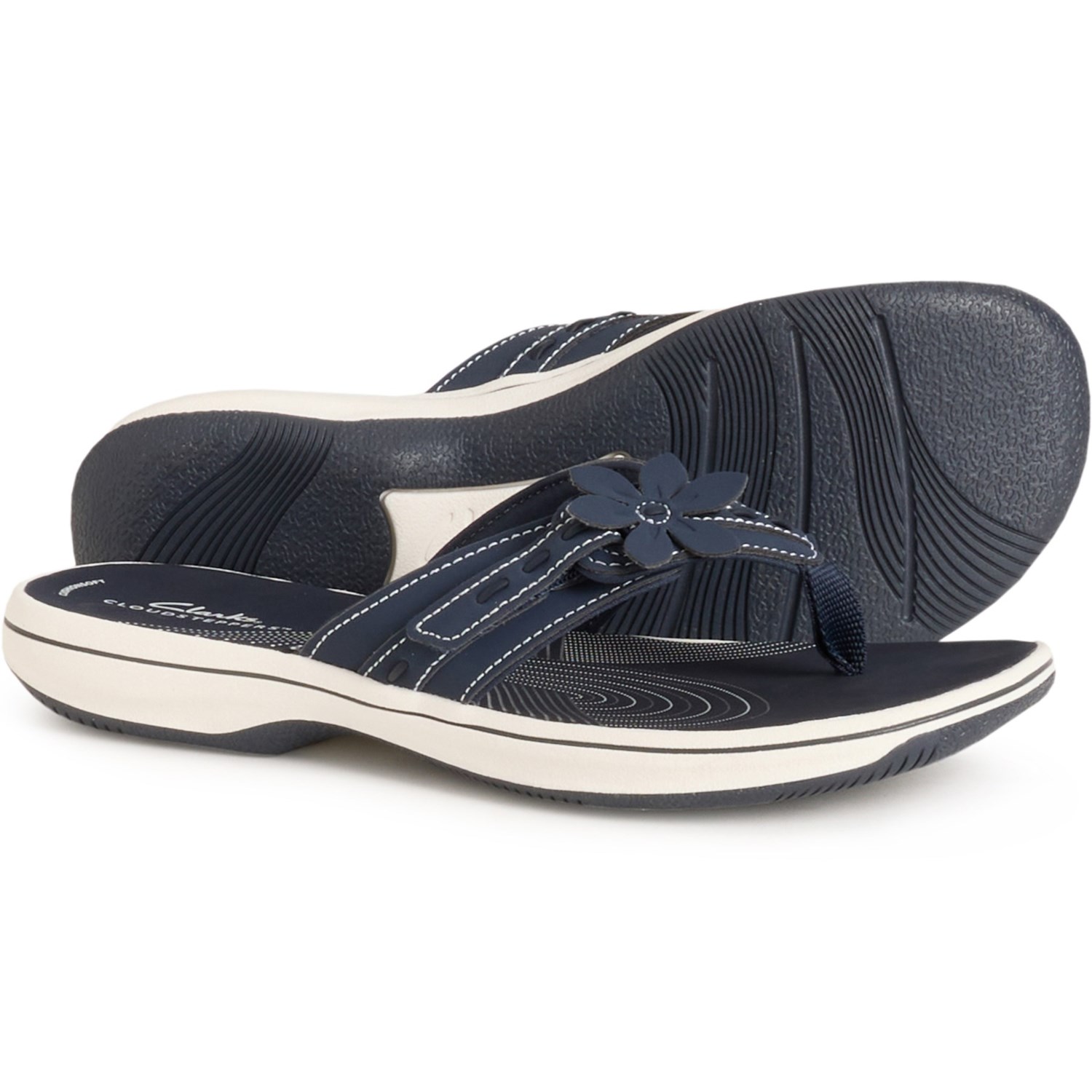 樂天商城 - (取寄) クラークス レディース クラークス ブリーズ オパール トング サンダル Clarks women Breeze Opal Thong Sandals (For Women) Navy