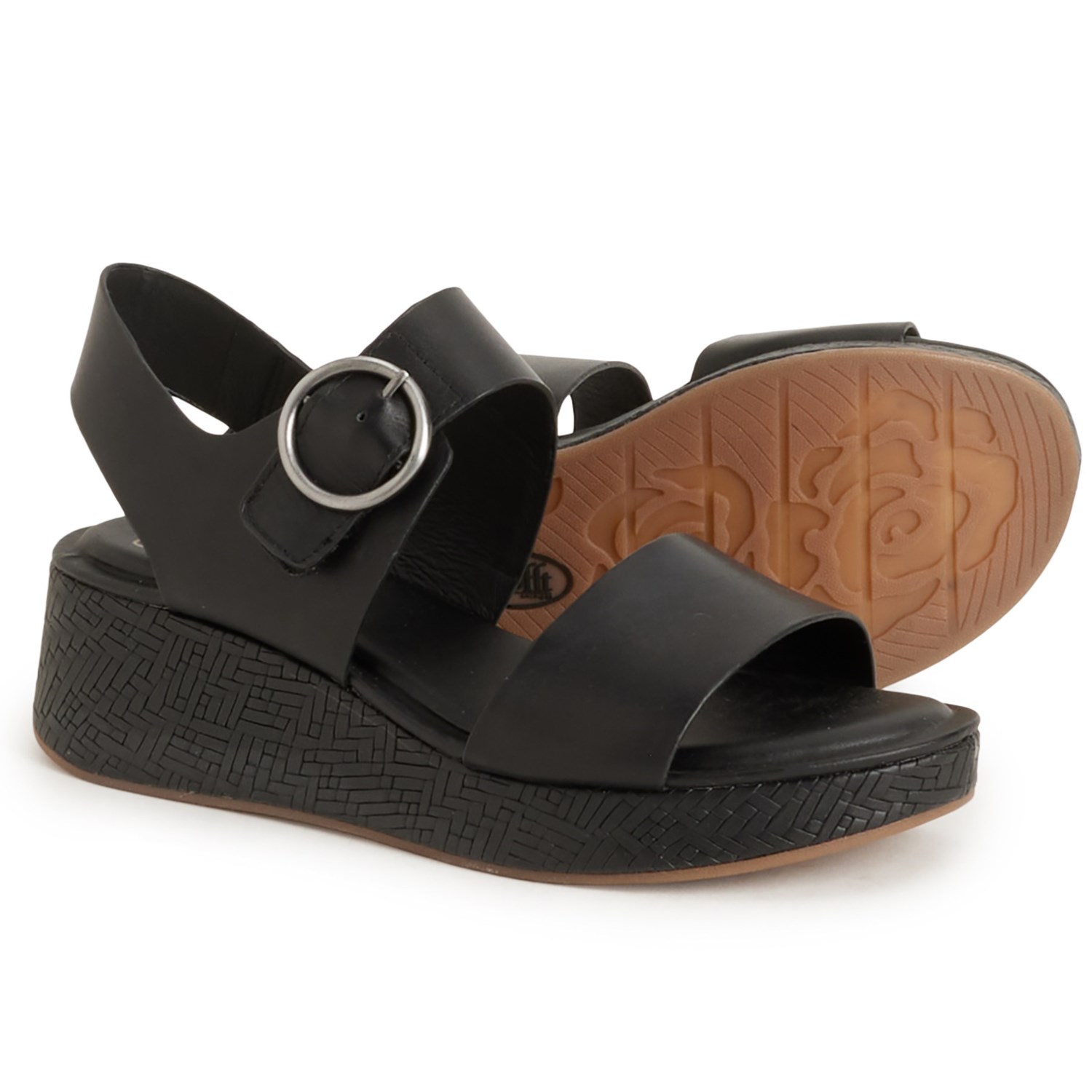 乐天商城 - (取寄) ソフト レディース ソフト ファエドラ ウェッジ サンダル - レザー Sofft women Faedra Wedge Sandals - Leather (For Women) Black