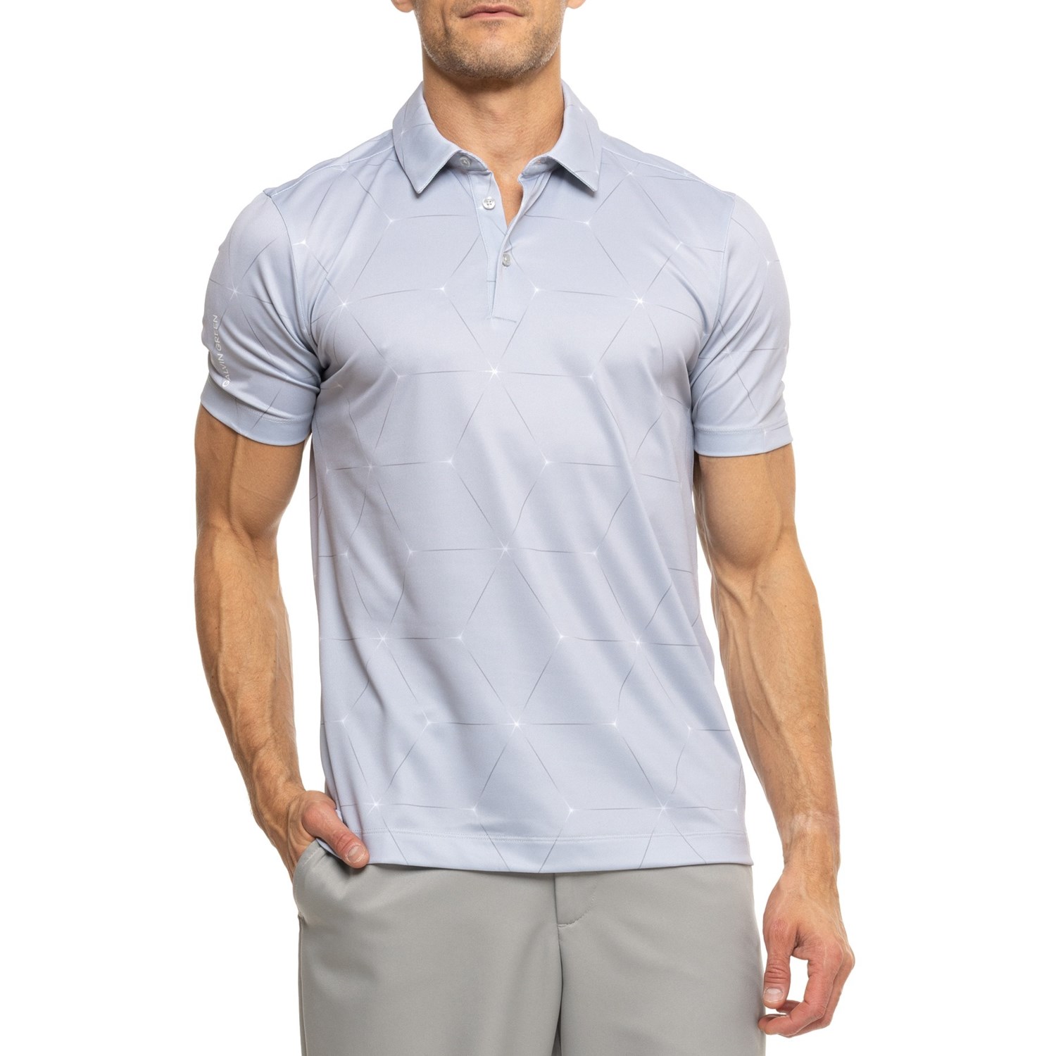 Shirts - (取寄) ガルビングリーン メンズ ガルビン グリーン ミロ ゴルフ ポロ シャツ - Upf 20+, ショート スリーブ GALVIN GREEN men Milo Golf Polo Shirt - UPF 20+, Short Sleeve Cool Grey