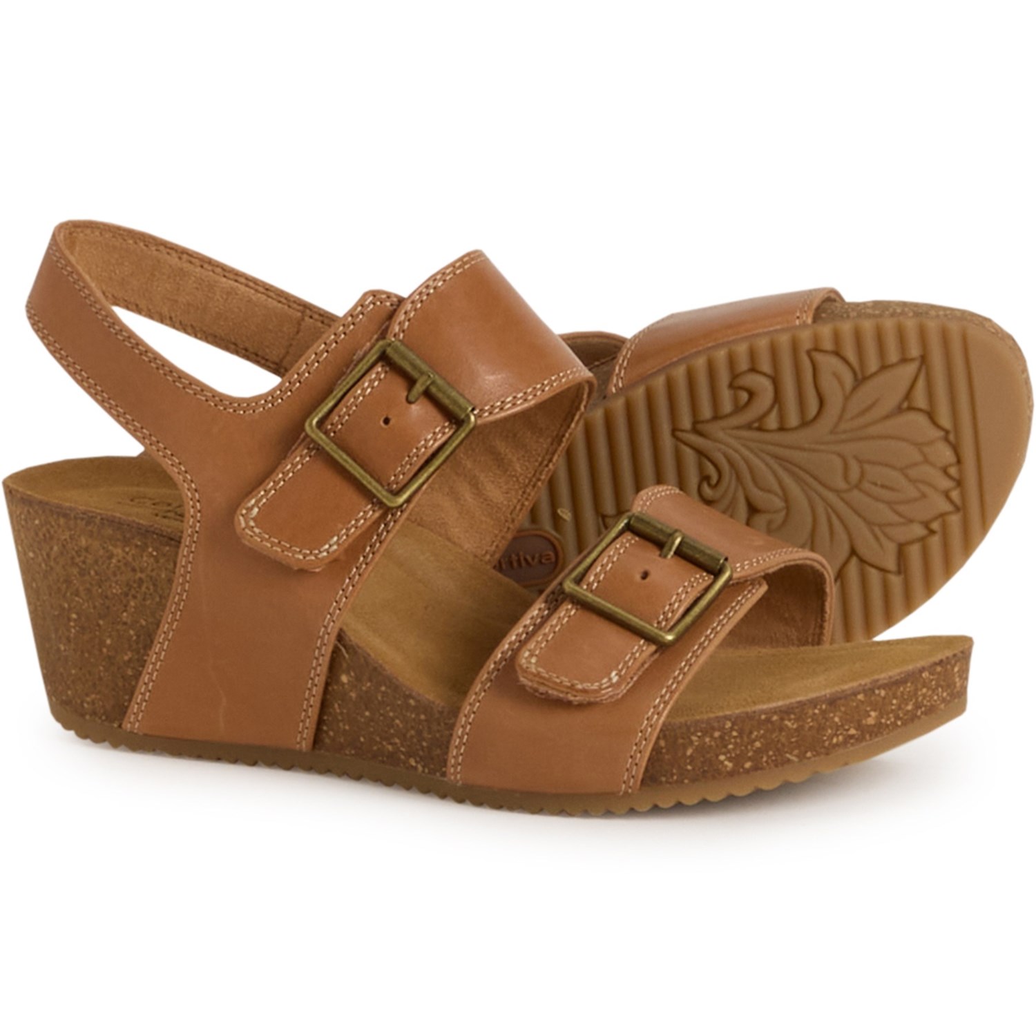(取寄) コンフォーティヴァ レディース コンフォーティヴァ エリーナ ウェッジ サンダル - レザー Comfortiva women Erlina Wedge Sandals - Leather (For Women) Sand