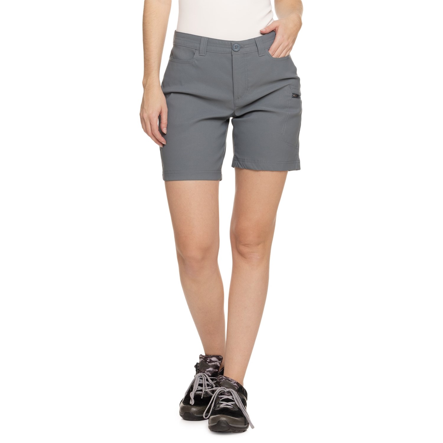 (取寄) エディーバウアー レディース エディ バウアー レーニア ショーツ - Upf 50+ Eddie Bauer women Rainier Shorts - UPF 50+ Graphite