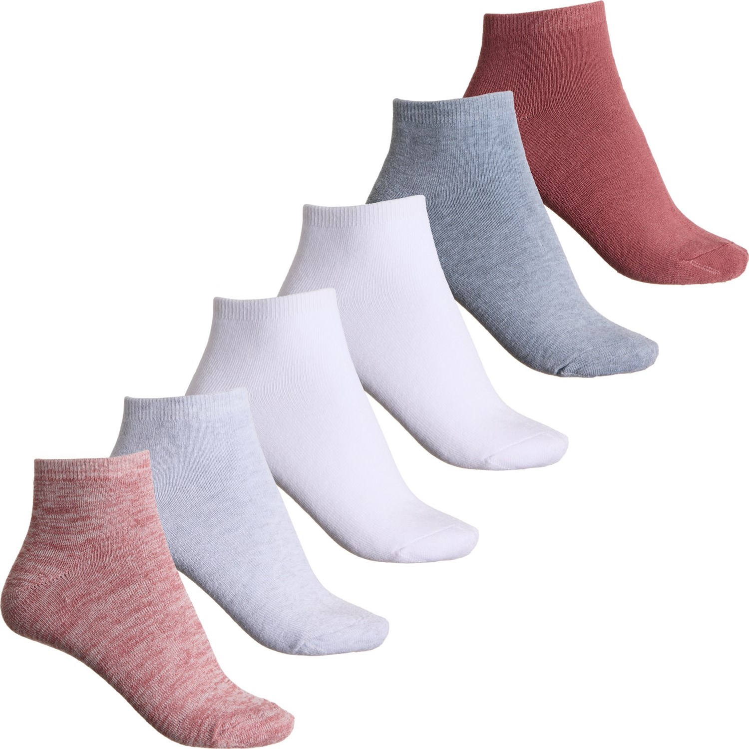(取寄) ボーン レディース ボーン ソックス - 6-パック, クオーター クルー Born women Full-Cushioned Socks - 6-Pack, Quarter Crew (For Women) Pink
