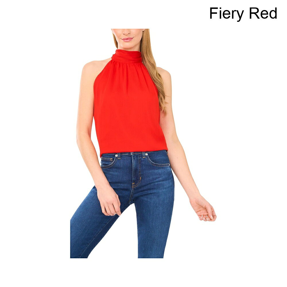 (取寄) セセ ノースリーブハルタートップバックボウ cece Sleeveless Halter Top W...