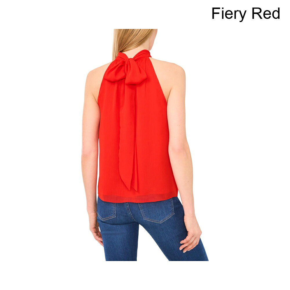 (取寄) セセ ノースリーブハルタートップバックボウ cece Sleeveless Halter Top W...