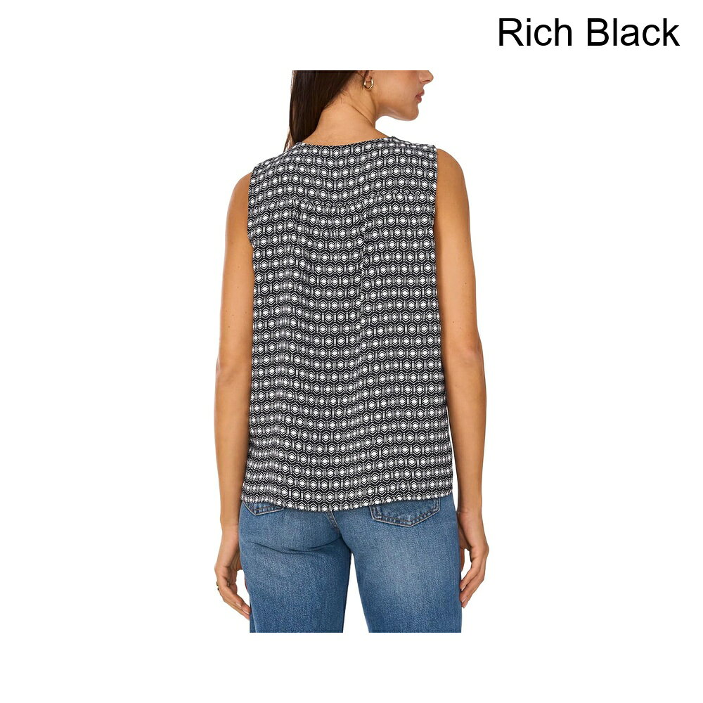 (取寄) ヴィンス・カムート Vネックノースリーブブラウス vince camuto V Neck Sle...