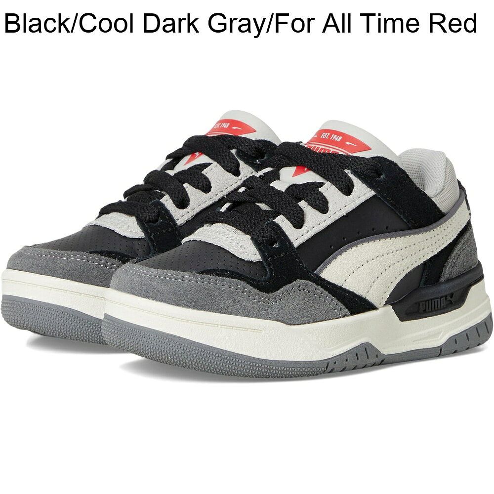 ■商品詳細■特徴 11980年代のバスケットボールスニーカーからインスピレーションを受けたPUMA?キッズリバウンドレイアップシューズは、快適さとスタイルを次のレベルに引き上げます。パイプディテール付きのシグネチャーフォームストリップブランディングを特徴とし、大胆なビジュアルステートメントを提供します。重いテクスチャーの注入EVAミッドソールは軽量クッションとダイナミックサポートを提供し、SoftFoam+ソックライナーは、すべてのステップで贅沢な一日中の快適さを保証します。■特徴 2全面に穴あきの柔らかい合成皮革アッパー。■特徴 3合成ライニングとゴムインソール。■特徴 4レースアップクロージャー。■特徴 5ロートッププロファイル。■特徴 6ラウンドトゥデザイン。■特徴 7エチレンビニルアセテートアウトソール。■特徴 8輸入品。■特徴 9製品の測定は、サイズ10.5のリトルキッド、幅Mを使用して行われました。測定値はサイズによって異なる場合がありますのでご注意ください。■特徴 10測定値：ヒールの高さ：1インチ■備考(取寄) プーマ リバウンドレイアップシューズ（リトルキッド） puma Rebound Layup Shoes (Little Kid)PUMA プーマ キッズ 上下セット トップス パンツ ジュニア スポーツ ブランド ウェア カジュアル 大きいサイズ ビックサイズ six_10022004