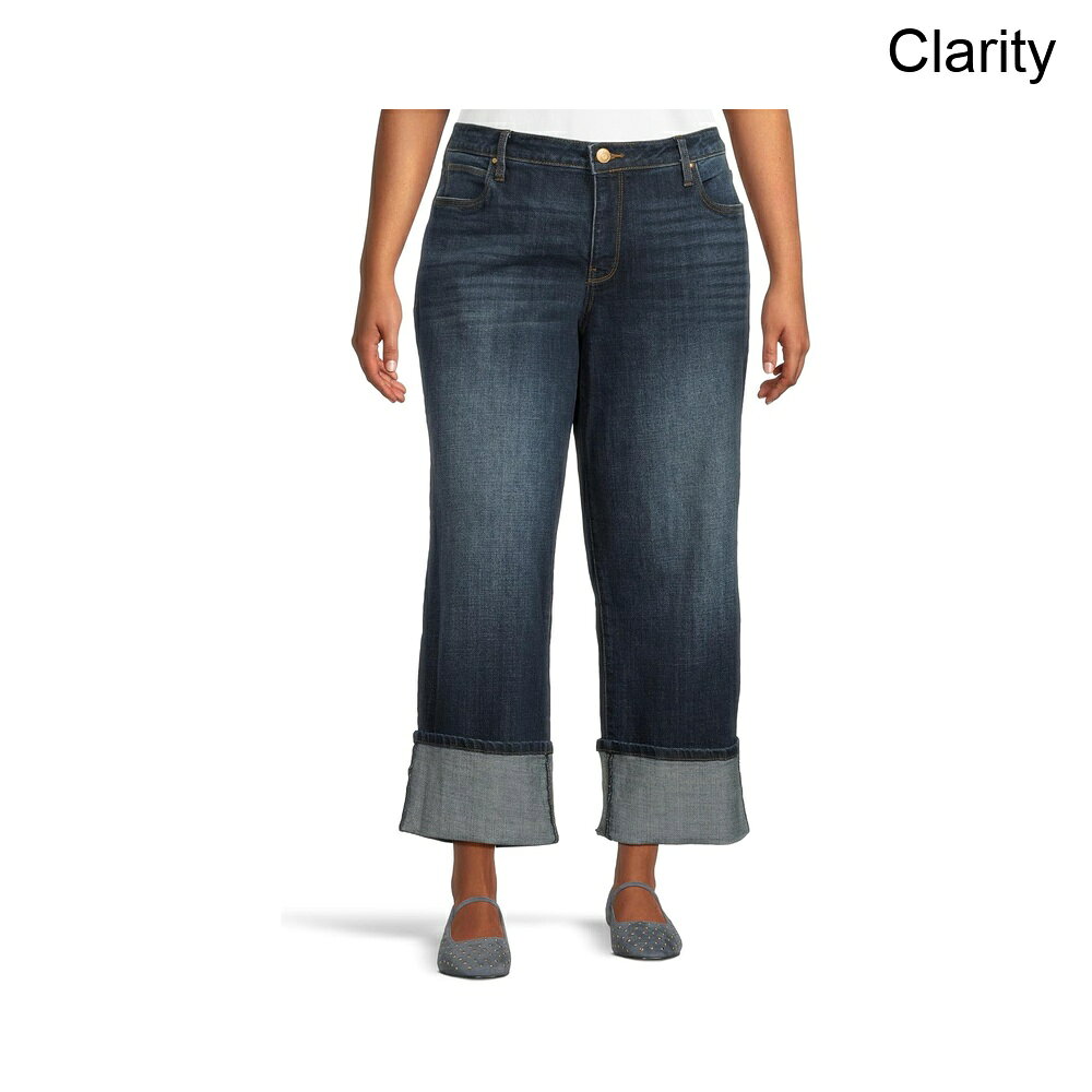 (取寄) カット フロム ザ クロス プラスシエナハイライズストレートレッグロールアップ5インチ kut from the kloth Plus Sienna High Rise Straight Leg-roll Up 5"