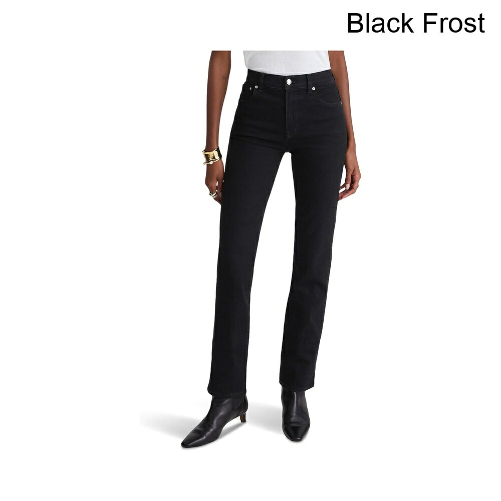 (取寄) メイドウェル ロングラインストレートジーンズブラックフロスト madewell Longline Straight Jean In Black Frost