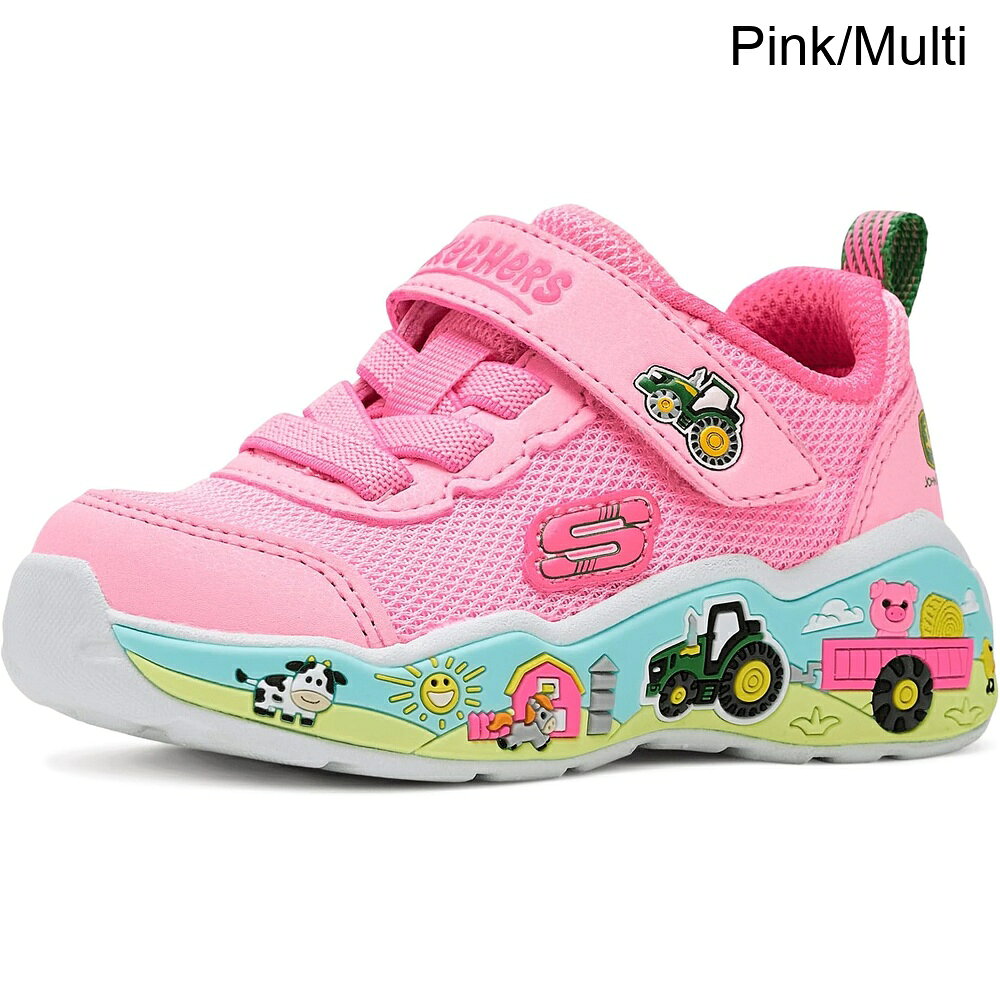 (取寄) スケッチャーズキッズ スケッチャーズXジョンディアプレイシーン-ファームガーリー303187N（トドラー） skechers kids Skechers X John Deere Play Scene-Farm Girlie 303187N (Toddler)