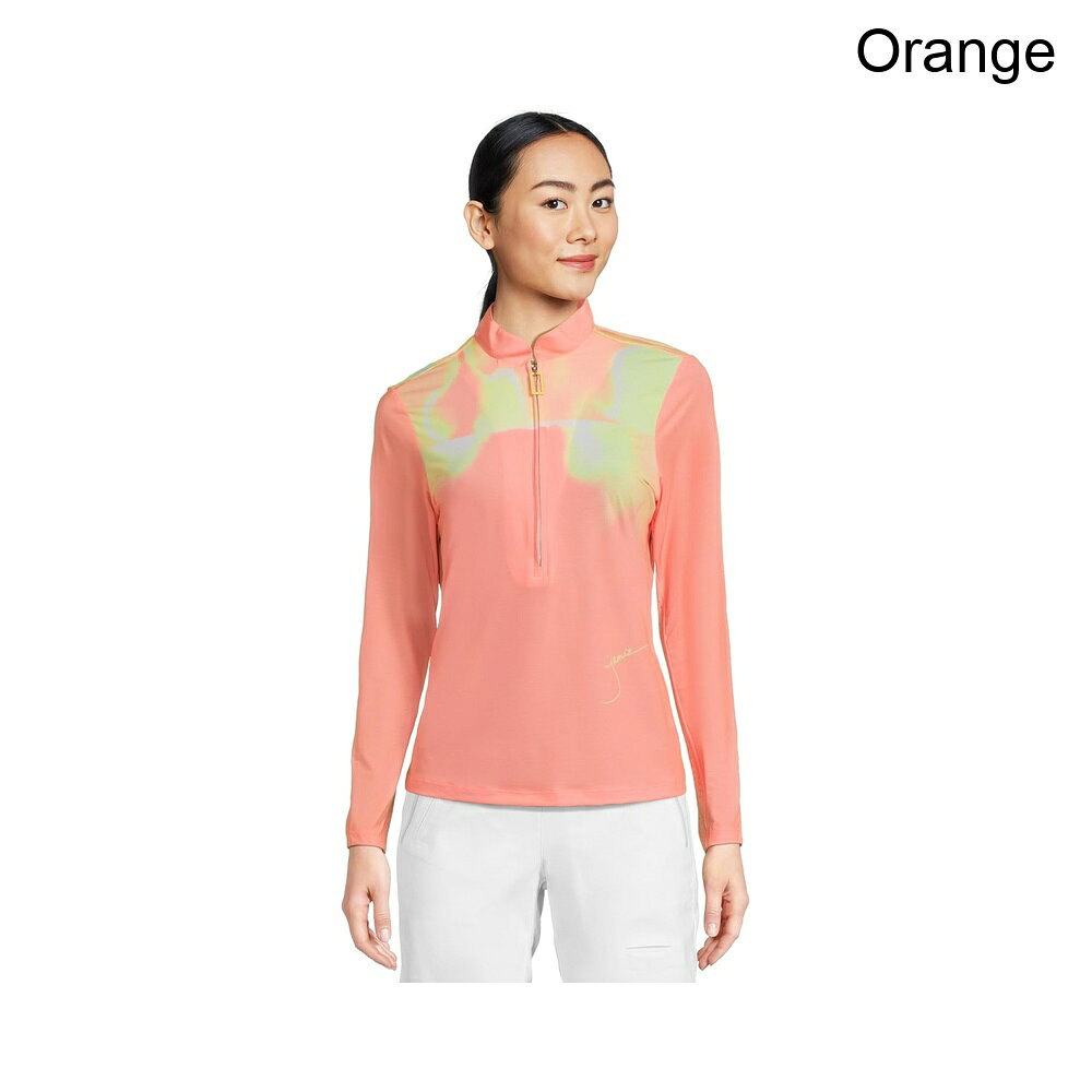 (取寄) ジェイミー・サドック フレアプリント長袖サンセンス1/4ジップトップ jamie sadock Flare Print Long Sleeve Sunsense 1/4 Zip Top