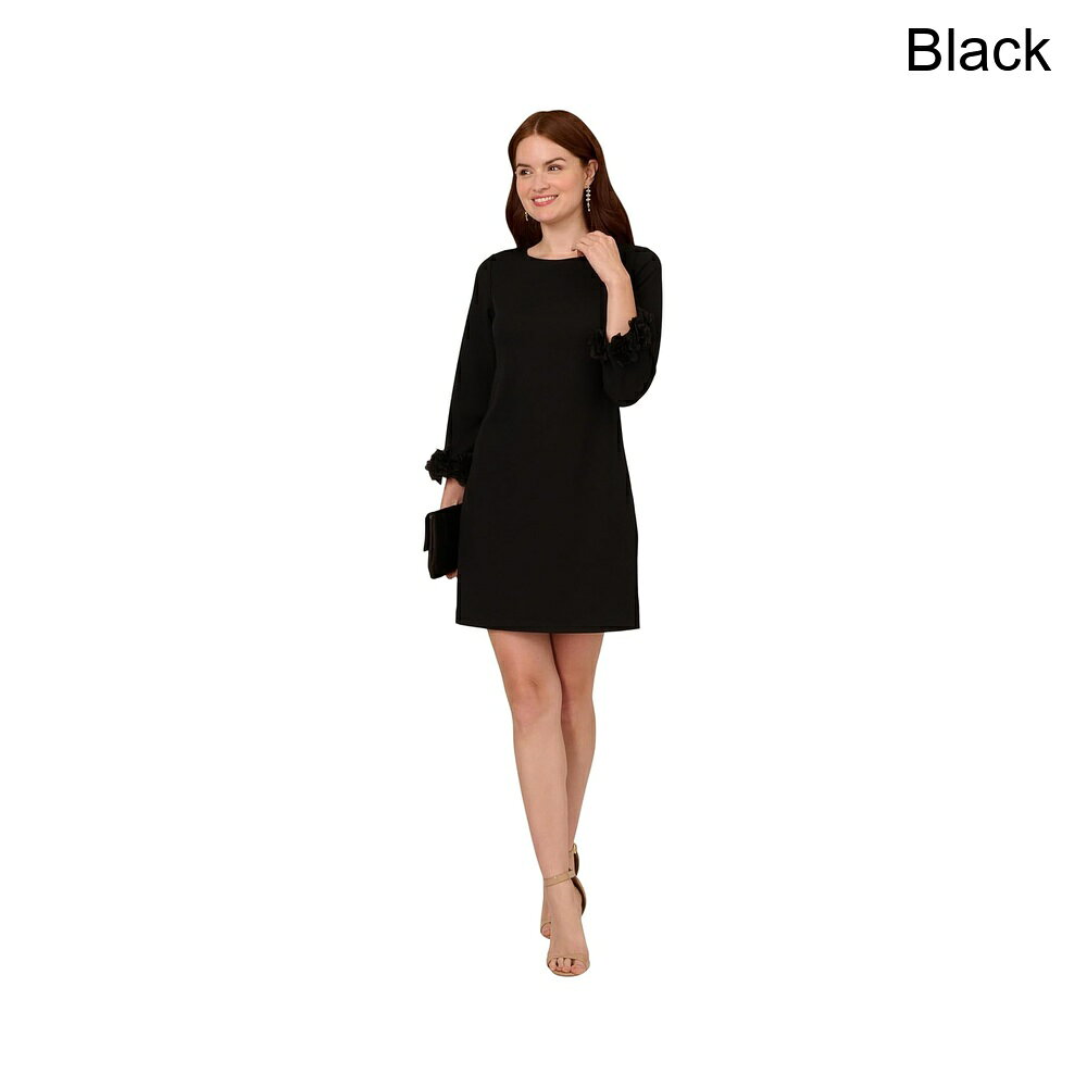 (取寄) アドリアナ・パペル クレープショートドレス adrianna papell Crepe Short Dress