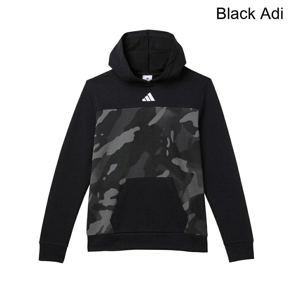 (取寄) アディダス オールオーバープリントカラーブロックハーフトーンカモフードプルオーバー（ビッグキッズ） adidas All Over Printcolor Block Halftone Camo Hooded Pullover (Big Kid)