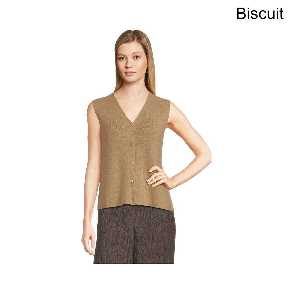 ■商品詳細■特徴 1EILEEN FISHER? メリノ Vネックベストは、ボタンフロントの留め具、Vネックライン、イージーフィット、肩にフィットし裾が広がるシルエットでデザインされています。シグネチャーのメリノウールは責任を持って調達されているだけでなく、アルゼンチンの草地再生にも寄与し、動物福祉の向上と炭素隔離の取り組みを支援しています。■特徴 2袖なしデザイン。■特徴 3100% ウール。■特徴 4手洗いのみ。■特徴 5輸入品。■備考(取寄) イーリー・フィッシャー メリノVネックベスト eileen fisher Merino V-neck Vestレディース トップス Tシャツ 長袖 タンクトップ ブランド スポーツ フィットネス カジュアル 大きいサイズ ビックサイズsix_10037083