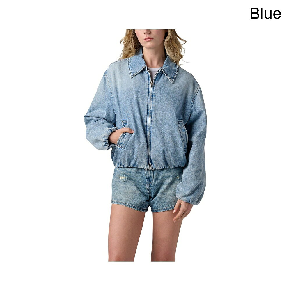 ■商品詳細■特徴 1Blank NYC? ボトムレスブランチデニムボンバージャケットを着たミモザのように、 effortlessに見えるスタイルを提供します。カジュアルをアイコニックに変える週末のスタイル必需品です。構造感を与えるための襟付きネックと、スリークでスポーティなエッジを持つジッパー前閉じがデザインされています。この女性用デニムボンバーは、時代を超えた魅力と現代的な態度を融合させています。長袖は、風通しの良いブランチパティオで快適さを保ち、リラックスフィットと耐久性のあるデニム構造が、ドレスやTシャツの上に重ね着するのに最適です。■特徴 2100% コットン。■特徴 3洗濯機で洗えます。■特徴 4輸入品。■備考(取寄) ブランク nyc ボトムレスブランチデニムボンバージャケット blank nyc Bottomless Brunch Denim Bomber Jacketレディース パンツ フィットネス トレーニング スポーツ ブランド 女性 カジュアル 大きいサイズ ビックサイズsix_10041687