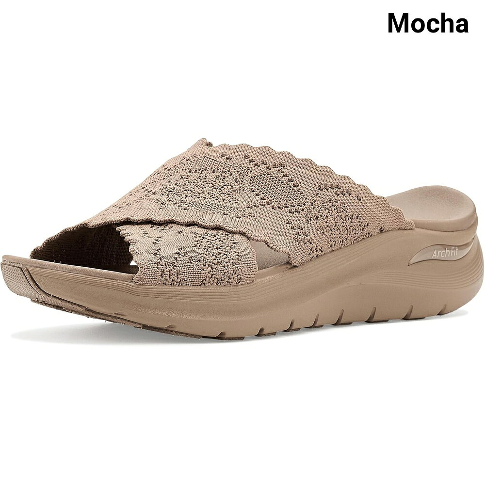 ■商品詳細■特徴 1認証されたヴィーガン構造。■特徴 2Skechers Arch Fit® 2.0 サンダル - スティル ザ ワン スライドでスタイルと夏の快適さを楽しんでください。このヴィーガン快適サンダルはAPMAの承認印を取得しており、通気性のあるStretch Fit®かぎ針編みのアッパーとサポート力のあるArch Fit®フットベッドを特徴としています。オープンラウンドトゥ、スリッポンスタイル、足にフィットして衝撃を軽減し、体重分散を増加させる形状のフットベッドを備えています。■特徴 3ポリエステルライニング。■特徴 4ラバーアウトソール。■特徴 5輸入品。■備考(取寄) スケッチャーズ アーチフィット2.0サンダル - スティルザワン skechers Arch Fit 2.0 Sandal - Still The Oneレディース ブーツ シューズ スニーカー カジュアル ブランド 女性 ファッション 大きいサイズ ビックサイズsix_10041715