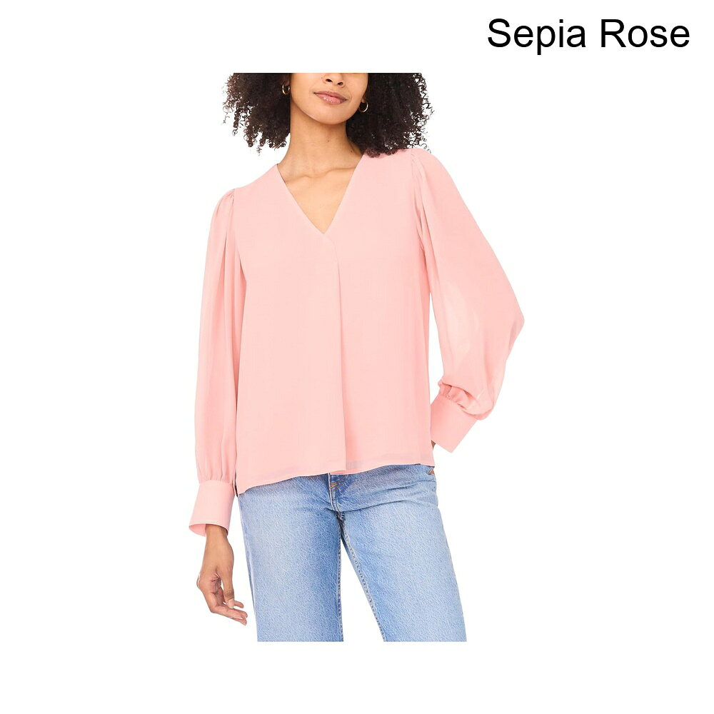 (取寄) ヴィンス・カムート Vネックロングスリーブブラウス vince camuto V-Neck Long Sleeve Blouse