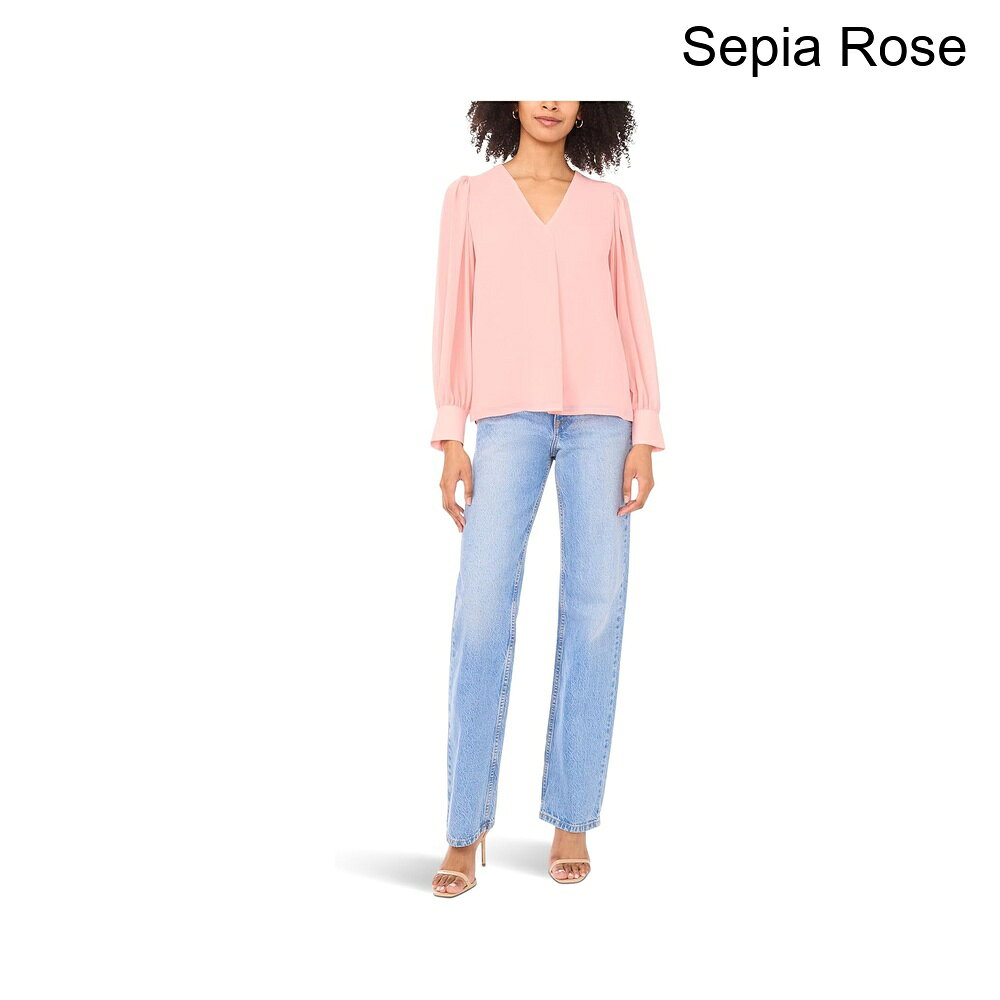 ジェットラグ楽天市場店の(取寄) ヴィンス・カムート Vネックロングスリーブブラウス vince camuto V-Neck Long Sleeve Blouse｜アングル3