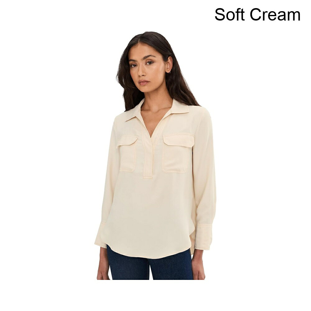 (取寄) ヴィンス・カムート ハーフプラケットツーフロントポケット付き vince camuto Half Placket with Two Front Pockets